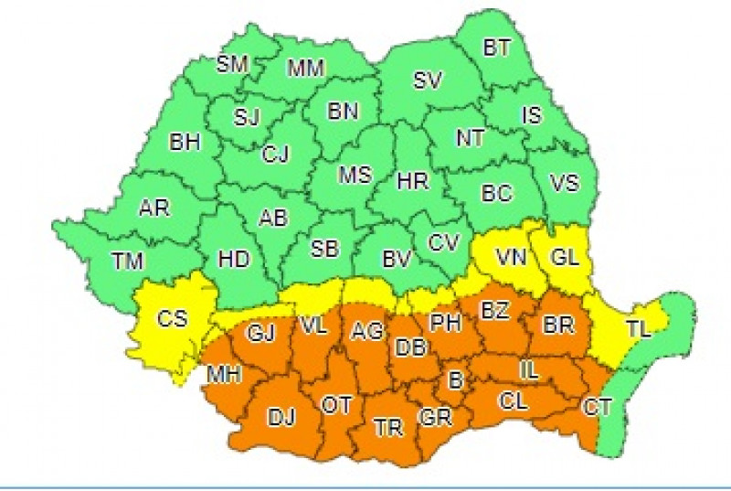 Codul portocaliu de caniculă a fost prelungit. Temperaturile vor trece de 40 de grade la umbră