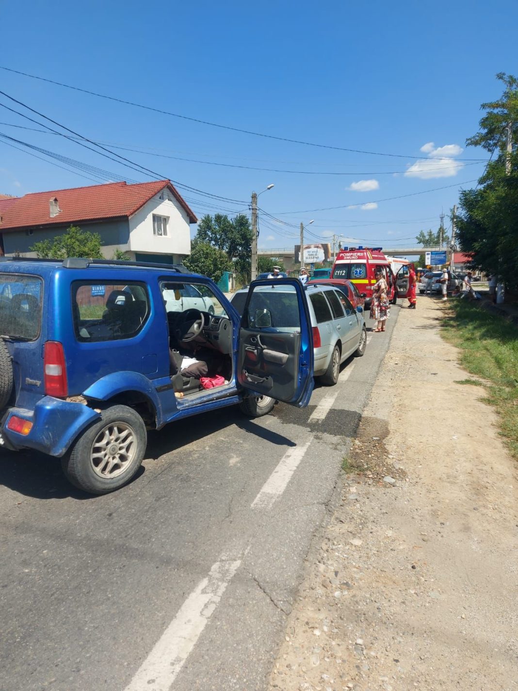 Gravidă rănită într-un accident rutier la târgul de legume din Drăgoieni