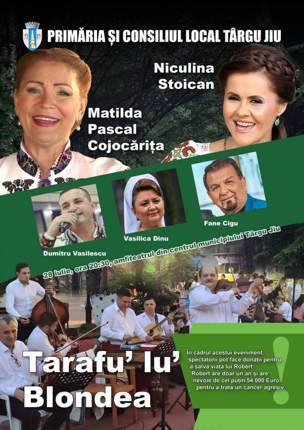 Spectacol la Târgu Jiu pentru salvarea unui copil de un an bolnav de cancer