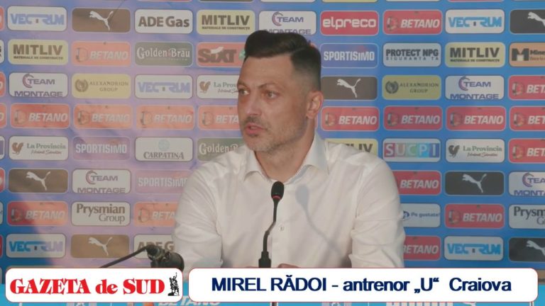 Mirel Rădoi, după „U“ Craiova – Mioveni 1-0: „O victorie frumoasă, dar chinuită“ (VIDEO)