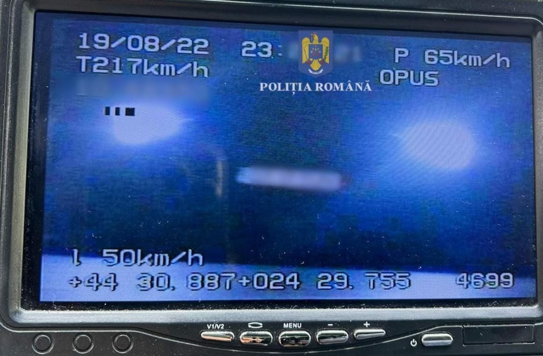 Radarul a înregistrat o viteză de 217 km/h