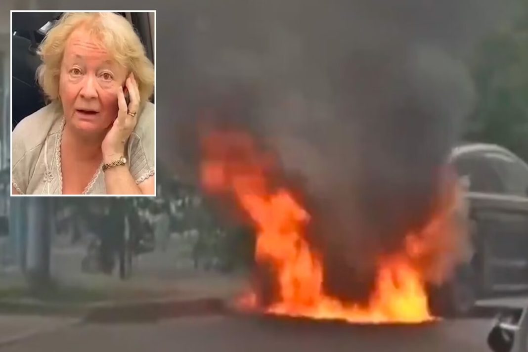 O pensionară din Rusia a incendiat mașina unui general de la Kremlin