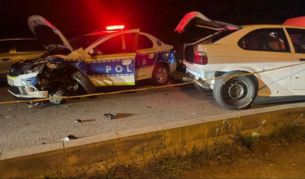 Jandarm rănit și autospecială de poliție avariată, după o urmărire ca-n filme