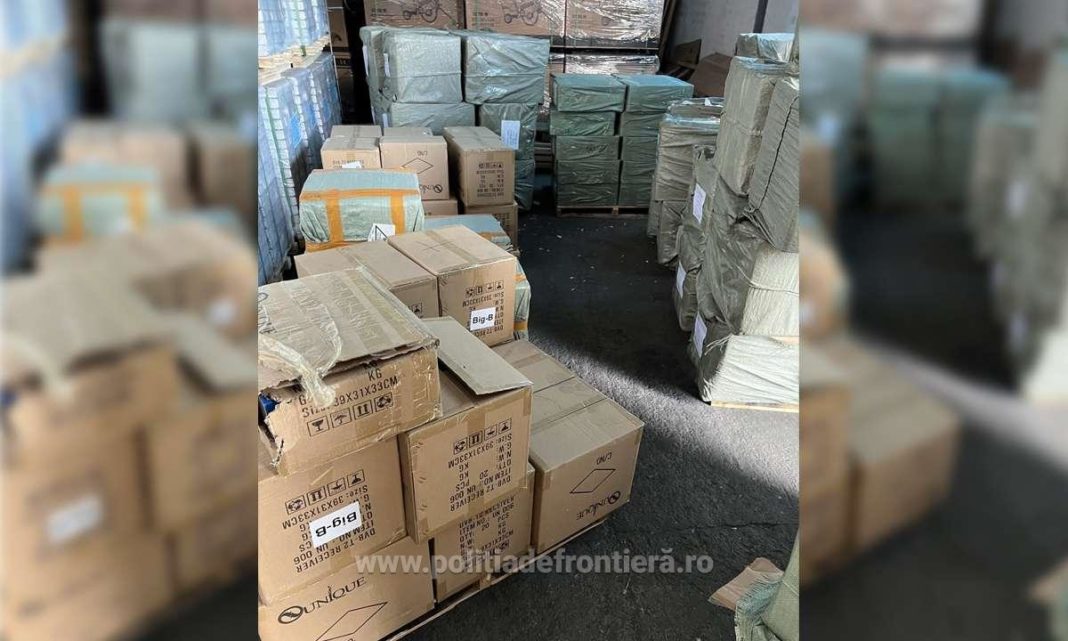 Bunurile, cu o valoare de aproximativ 6.800.000 lei dacă ar fi fost comercializate ca produse de marcă, au fost ridicate în vederea expertizării şi continuării cercetărilor