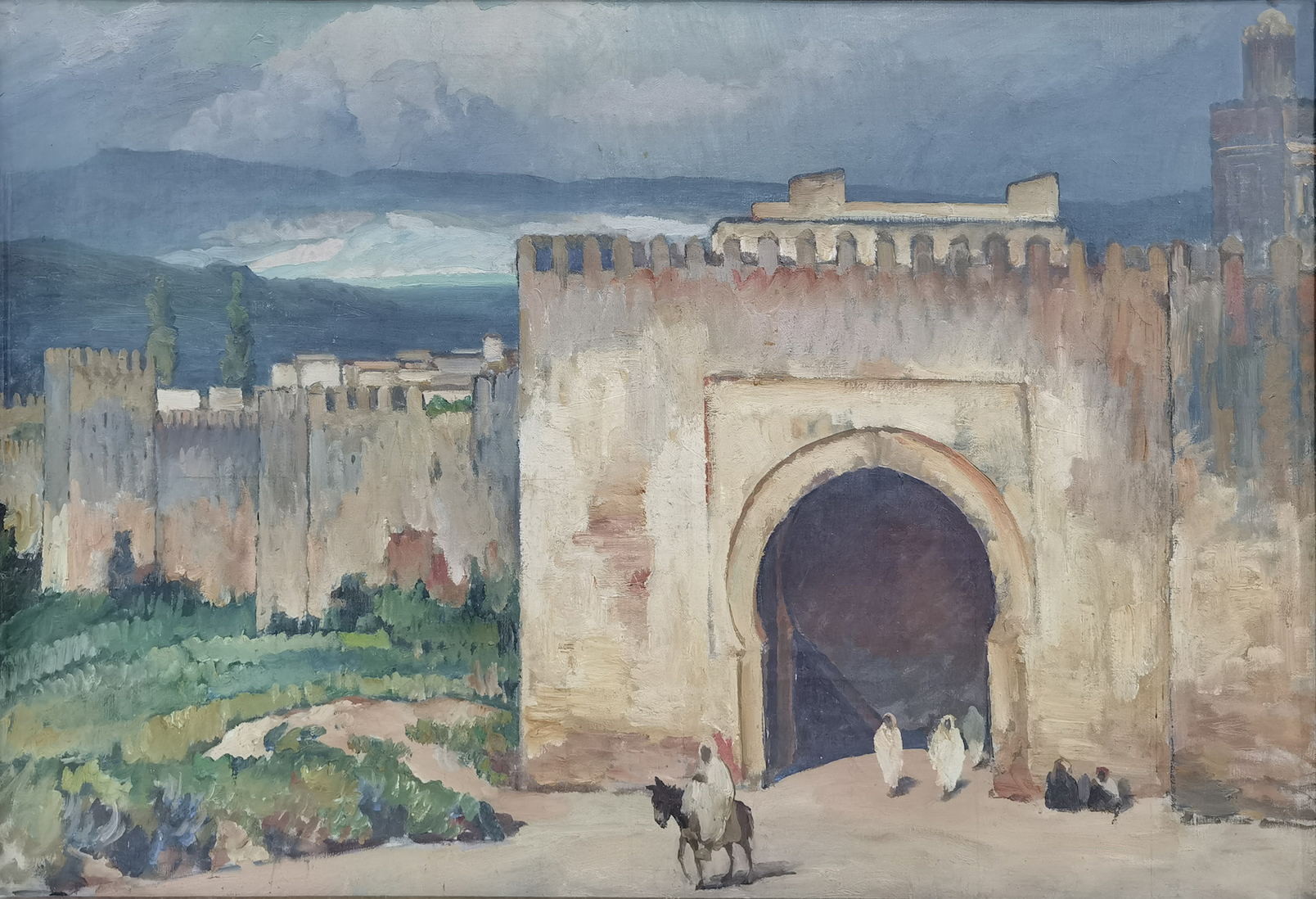 Lucrarea „Poartă” prezintă un peisaj din Maroc
