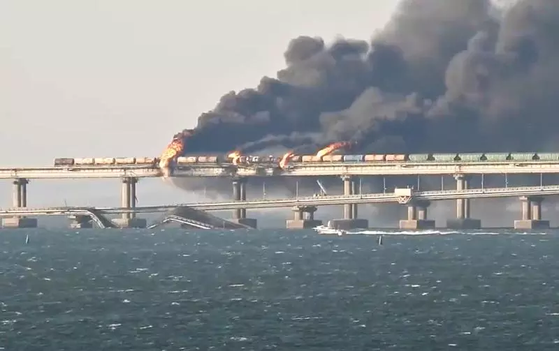 Explozia de pe Podul Kerci Foto: Captura video