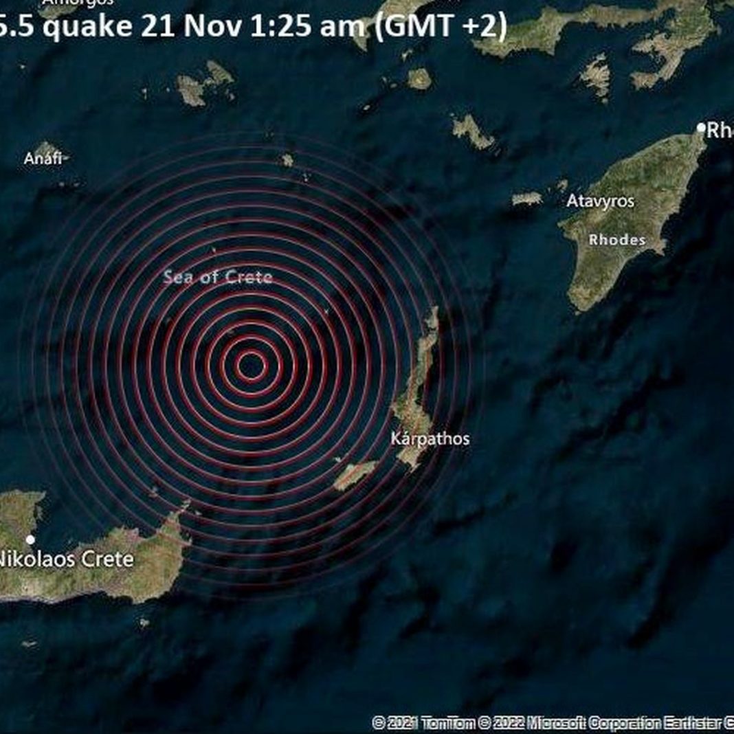 Cutremurul a avut loc la o adâncime de 80 km (49,71 mile)