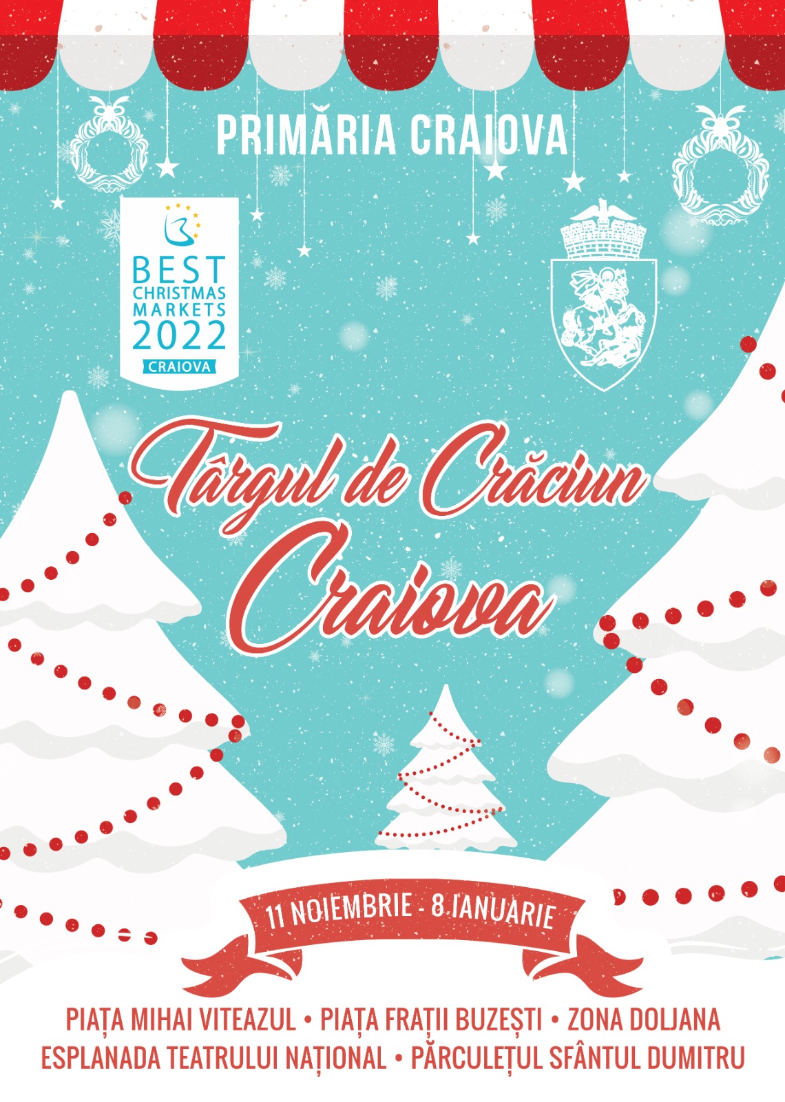 Târgul de Crăciun Craiova va rămâne deschis până pe 8 ianuarie 2023