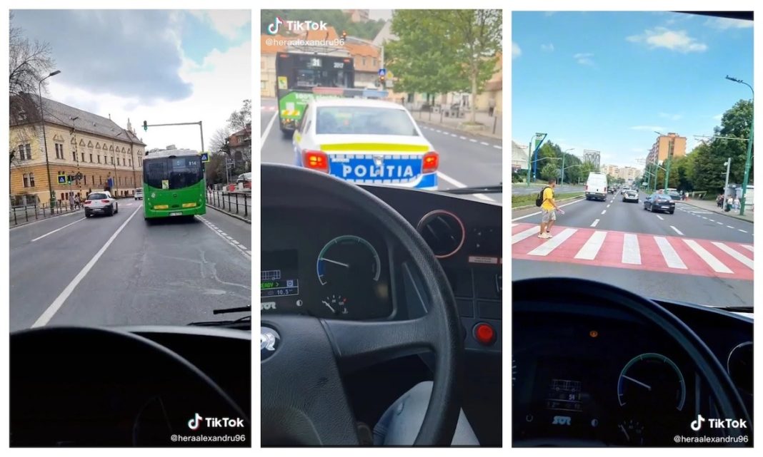 Şofer de autobuz, anchetat după ce a pus mai multe clipuri pe Tik Tok în timp ce se afla la volan