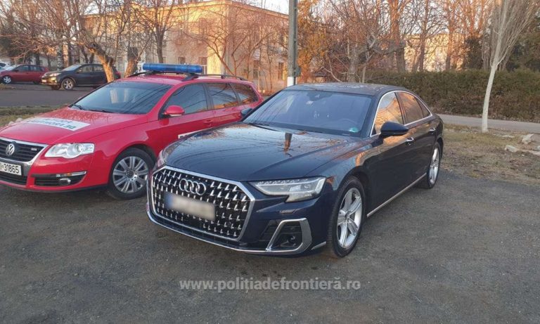 (VIDEO) Autoturism de lux în valoare de 750.000 lei, furat din Germania, descoperit la Constanța