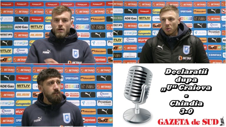 Reacțiile alb-albaștrilor după victoria din meciul cu Chindia (VIDEO)