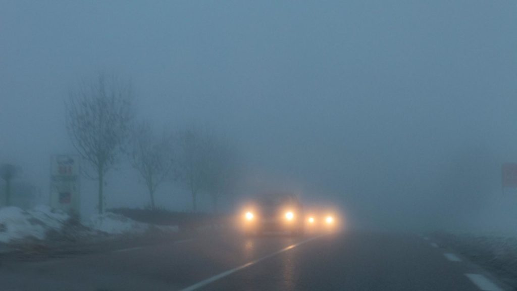 Ceață densă pe DN 7