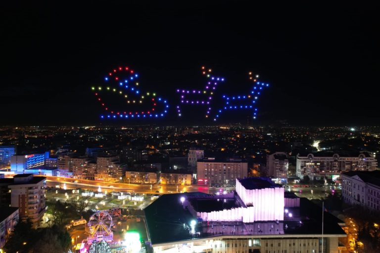 Show cu drone în centrul Craiovei