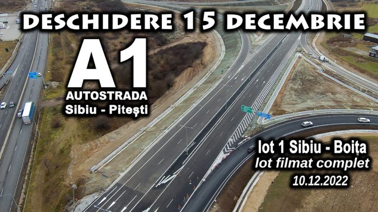 (VIDEO) Primul lot al autostrăzii A1 Sibiu-Pitești, dat în circulație