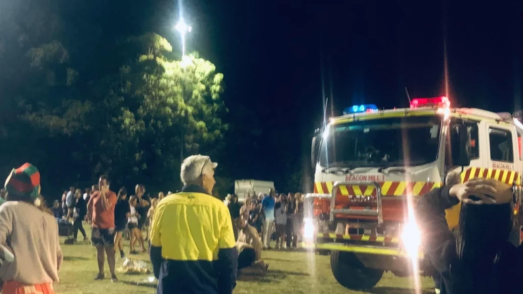 Nouă australieni a fost răniţi de un foc de artificii scăpat de sub control