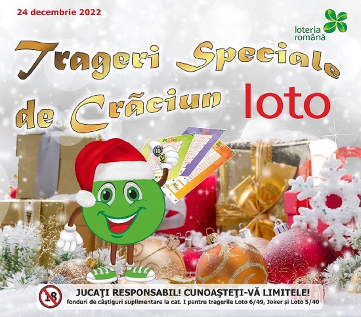 Trageri Speciale Loto de Crăciun, organizate sâmbătă de Loteria Română