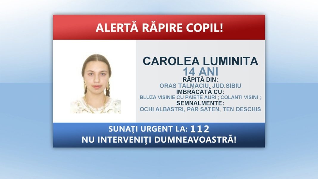 Alertă răpire copil, emisă de Poliție. O fată ar fi fost luată cu forța din casă de patru bărbați mascați