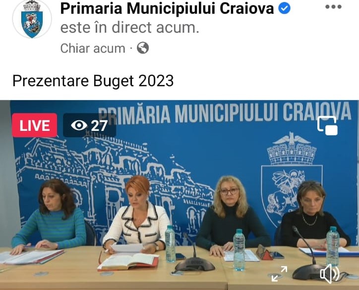 Prezentarea bugetului Craiovei a fost urmărită de câteva zeci de persoane