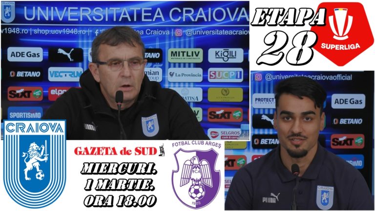 „U“ Craiova – FC Argeş | Alb-albaştrii vor să-şi îndrepte imaginea după ruşinea de la Voluntari