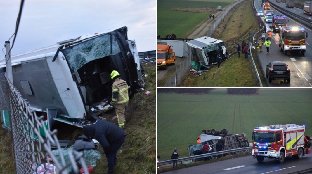 Un autocar cu 32 de români s-a răsturnat în Slovenia. Trei morţi şi patru răniţi grav
