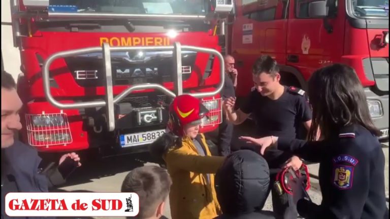 (VIDEO) Elevi în vizită la pompierii gorjeni în cadrul programelor „Școala Altfel” și „Săptămâna verde”
