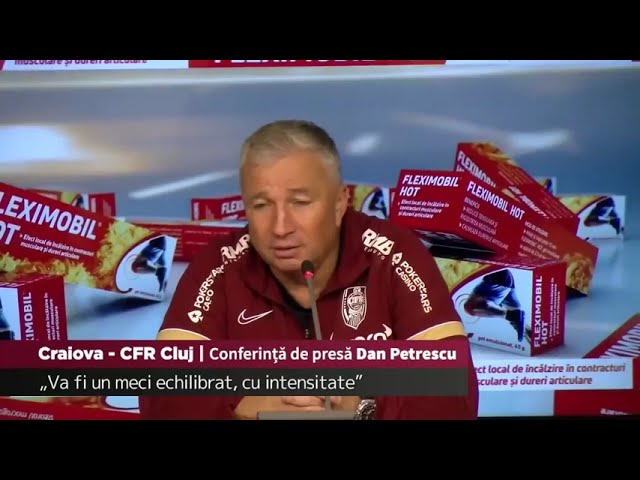 „U“ Craiova – CFR Cluj | Dan Petrescu se așteaptă la o partidă foarte disputată