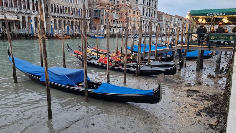 Canalele din Veneția au rămas fără apă din cauza secetei