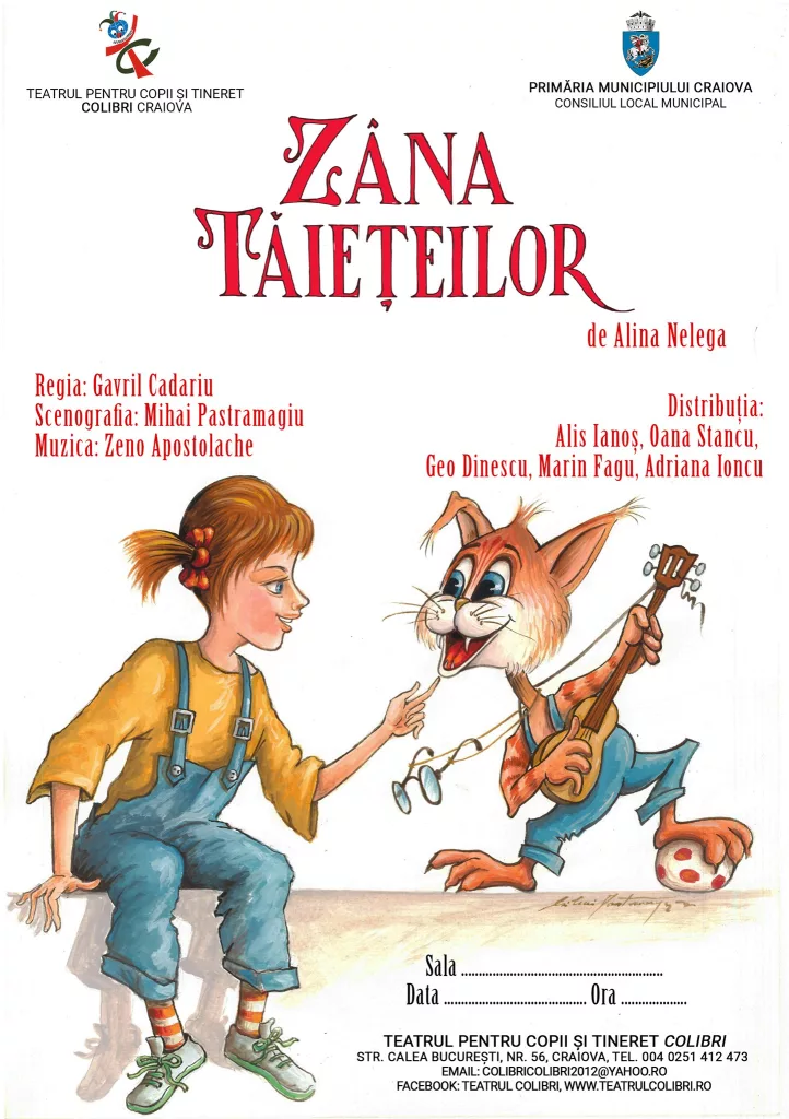 „Zâna Tăiețeilor“ și „Ursul păcălit de vulpe“, spectacole în week-end, la Teatrul Colibri