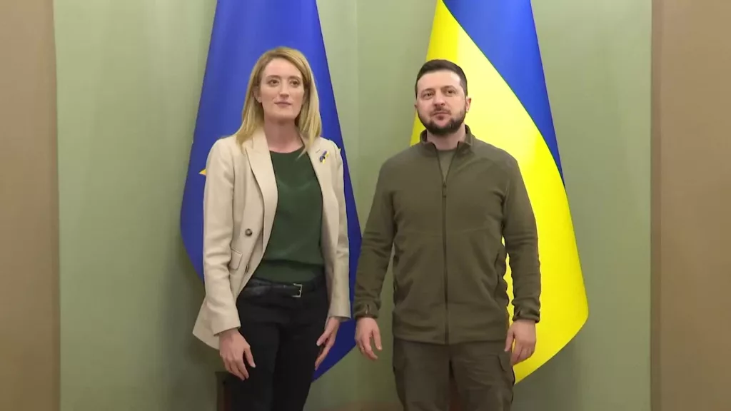 Roberta Metsola, din nou la Kiev