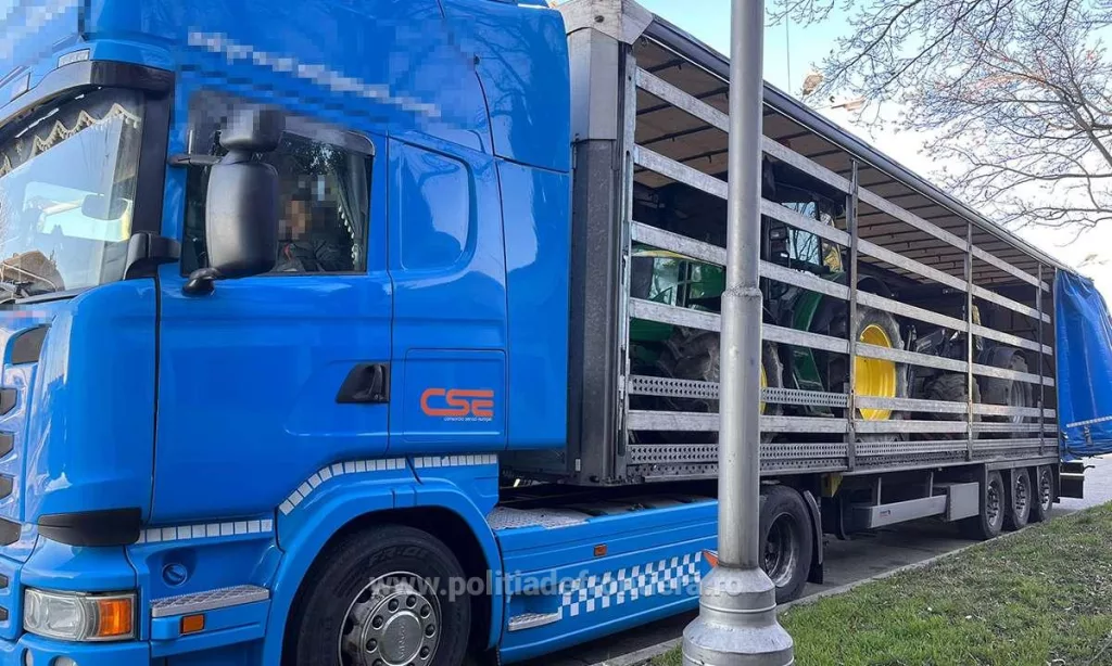 Utilaje agricole căutate de autorităţile germane și belgiene, descoperite la Borș