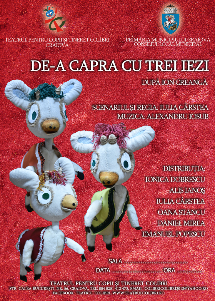 „Vrăjitorul din Oz“ și „De-a capra cu trei iezi“, la Teatrul Colibri