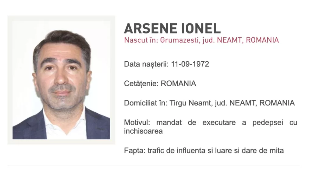 Baronul PSD Ionel Arsene ar fi fugit din țară înainte să fi condamnat la închisoare