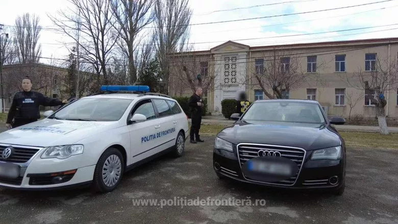 Audi furat din Germania, descoperit într-o comună constănţeană