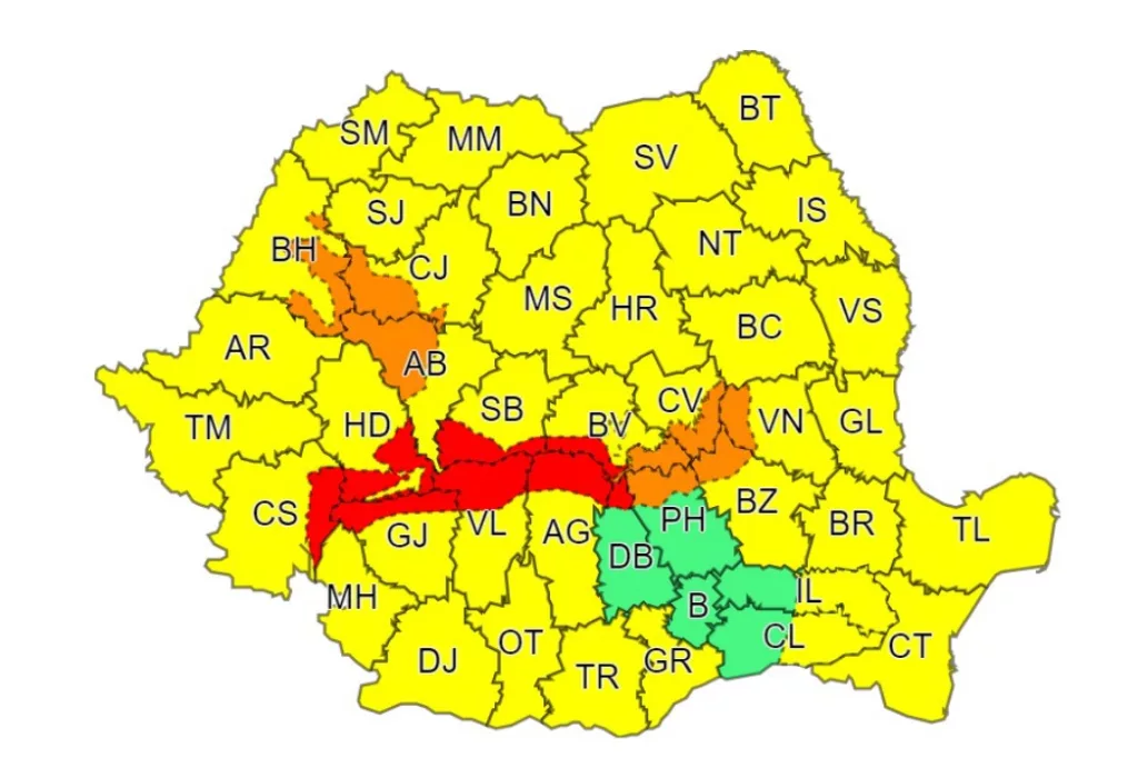 Se întoarce frigul. Cod galben şi roşu de vânt