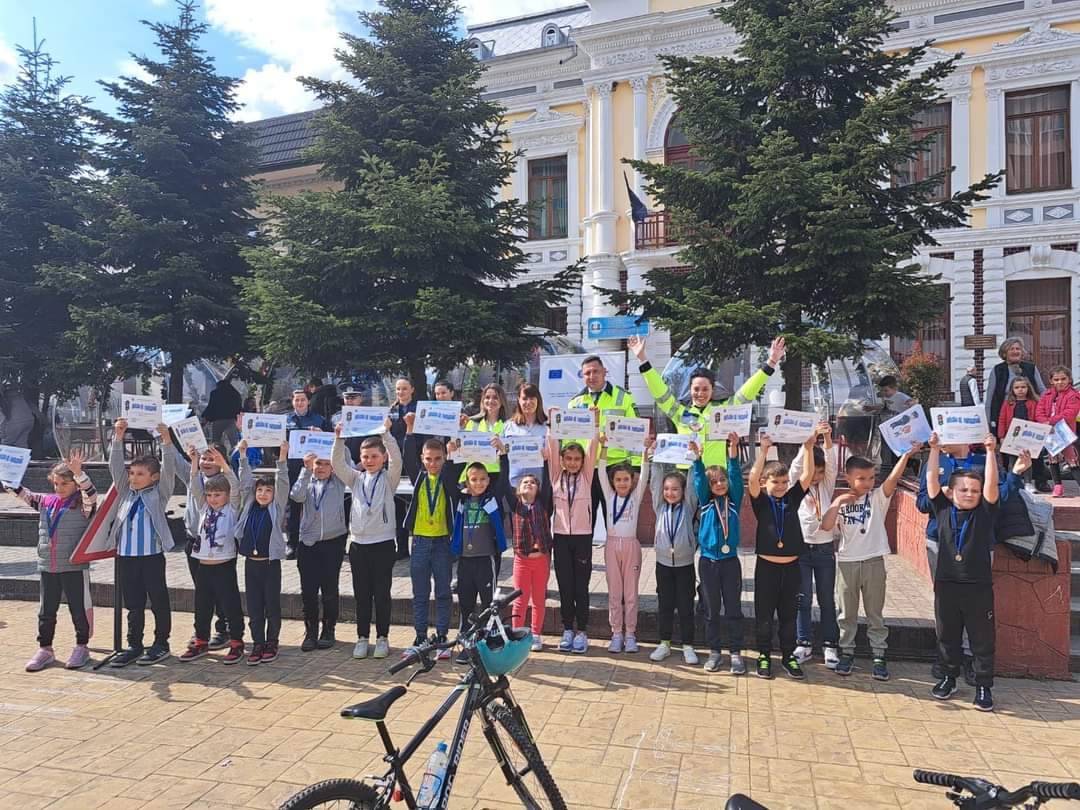 Concurs organizat de IPJ Gorj pentru micii bicicliști