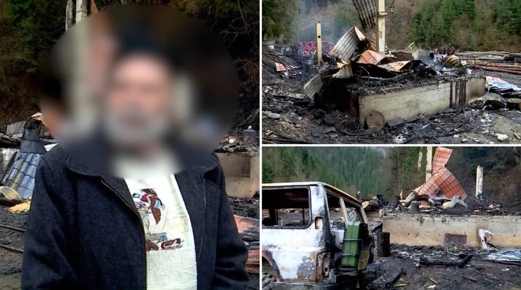 Maramureș: O cabană și utilajele unei companii, incendiate de mafia lemnului