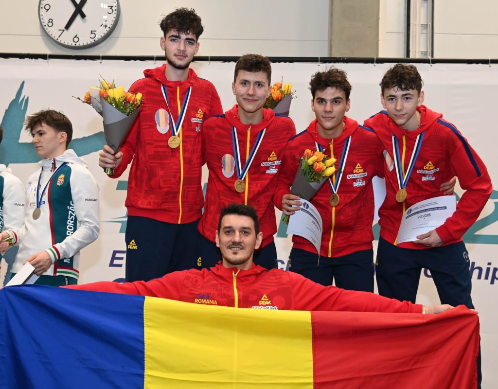 Scrimă / Echipa masculină de sabie a României a cucerit aurul la Europene
