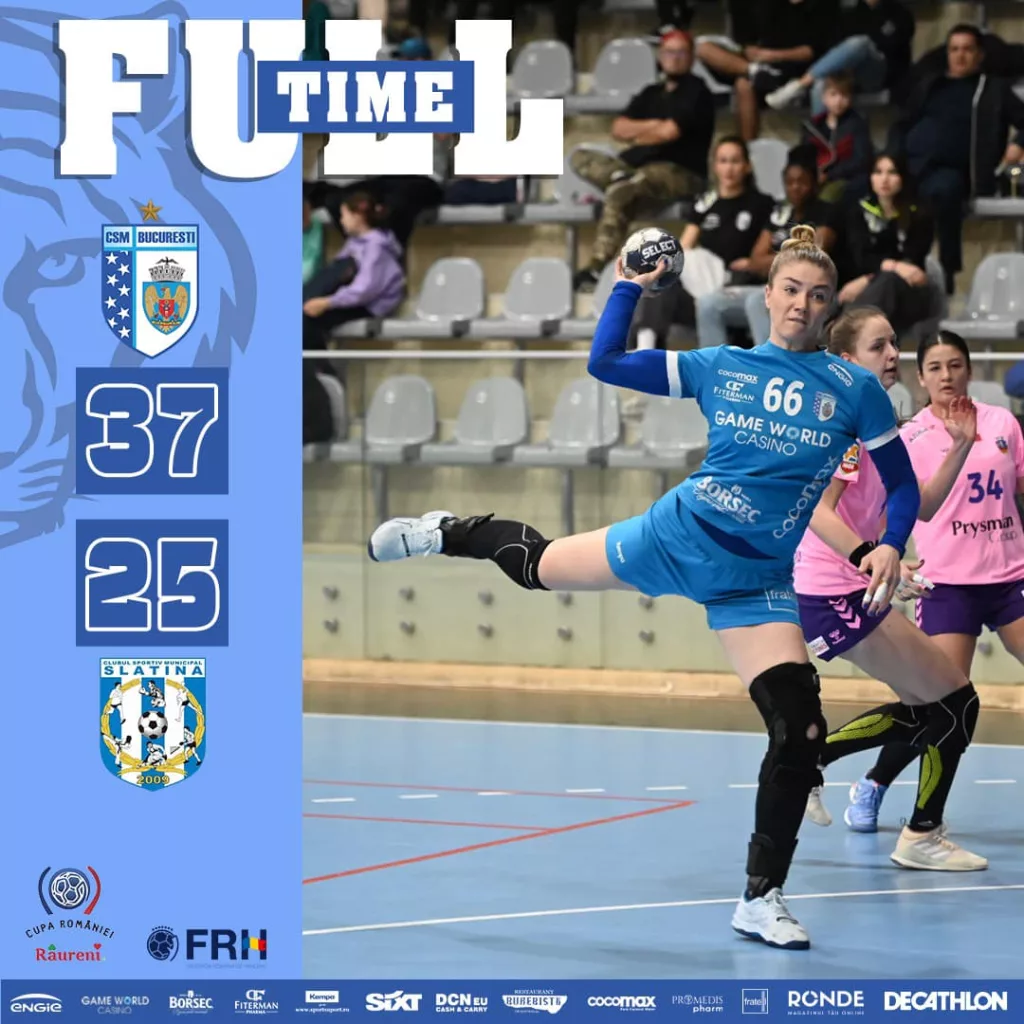 Handbal / CSM Bucureşti, în semifinalele Cupei. Slatina nu i-a putut face faţă