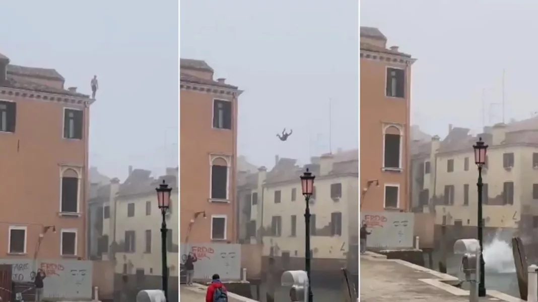Autorităţile din Veneţia caută un bărbat care a sărit de pe o clădire într-un canal