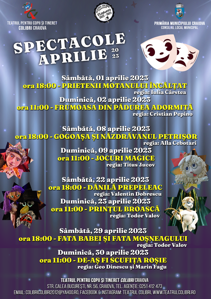 Programul Teatrului Colibri în perioada sărbătorilor