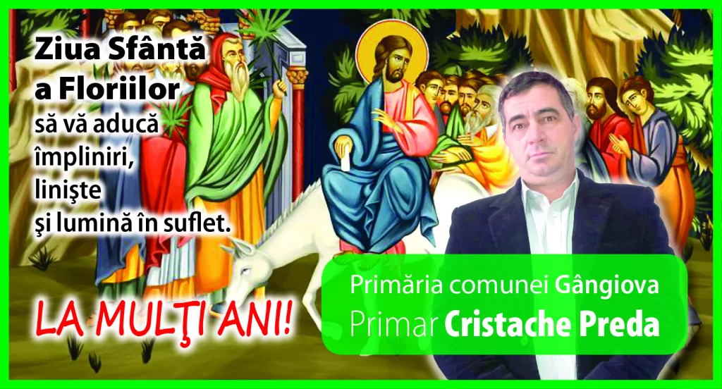 Primăria Comunei Gângiova urează „La mulți Ani” celor care poartă nume de Flori
