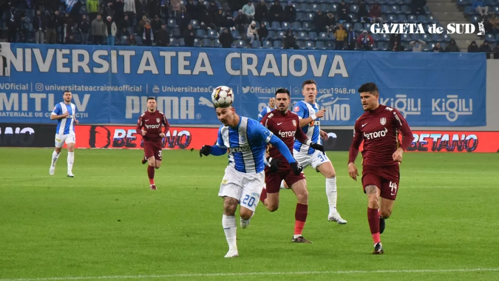 Universitatea Craiova – CFR Cluj, astăzi, ora 21.00. Vezi formațiile de start!
