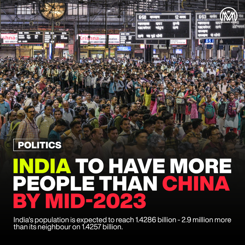 India va depăși populația Chinei până la mijlocul anului 2023