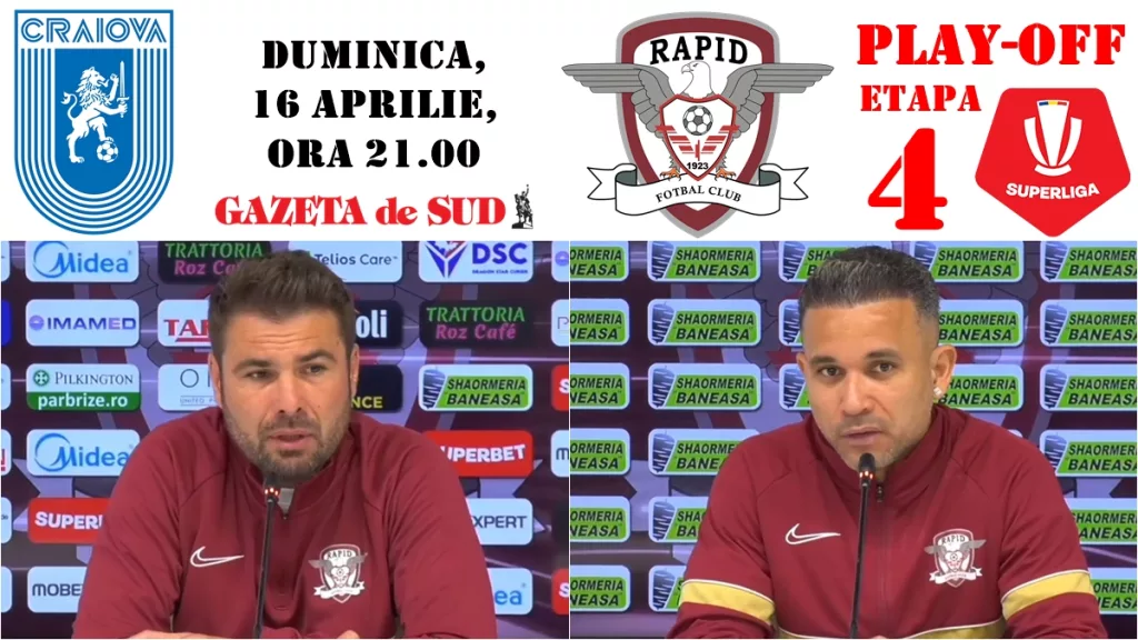 „U“ Craiova – FC Rapid | Mutu și Morais au prefațat derbiul din Bănie