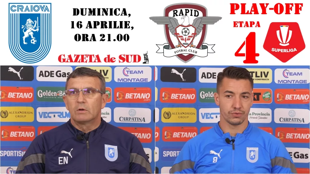 „U“ Craiova – Rapid | Eugen Neagoe și Alex Mateiu vor victoria