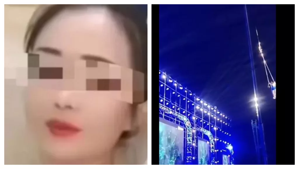O acrobată a murit după ce a căzut de la înălțime. Soțul nu a reușit s-o prindă