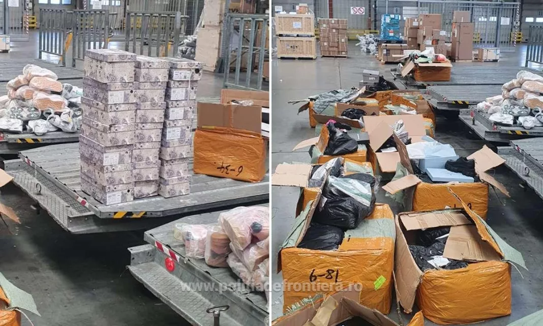 Tone de bunuri contrafăcute, confiscate pe Aeroportul Otopeni