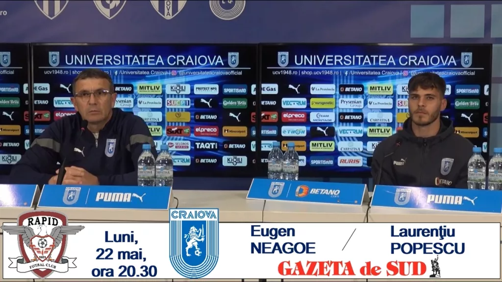 Rapid – „U“ Craiova | Eugen Neagoe şi Laurenţiu Popescu au prefaţat partida din Giuleşti