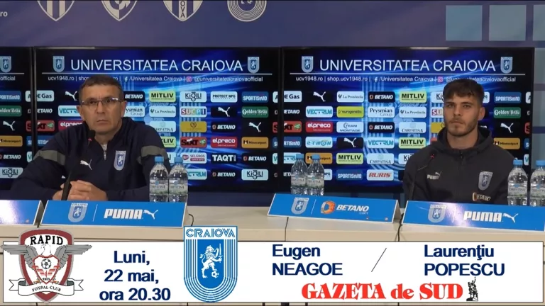 Rapid – „U“ Craiova | Eugen Neagoe şi Laurenţiu Popescu au prefaţat partida din Giuleşti