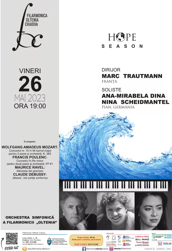 Concert simfonic „Marea“ la Filarmonica Oltenia